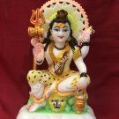 9" White Marble Lord Shiva Statue Hand Painted Art Home Temple Decor Gift E166 9" White Marble Lord Shiva Statue Hand Painted Art Home Temple Decor Gift E166