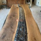 OAK desk, Oak epoxy, Industrial table ,Epoxy wood table,Wood epoxy table decor