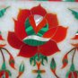 18" Marble Inlaid Precious Stones Coffee Table Top Unique Mughal Art Decor Gifts