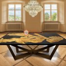 Black River Dining Table Top, Office Desk, Live Edge Epoxy Table, Walnut Decor Black River Dining Table Top, Office Desk, Live Edge Epoxy Table, Walnut Decor