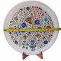 Indian White Makrana Marble Serving Plate Multi Handicraft Inlay Floral Decor