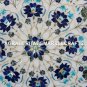 24" Marble Corner Table Top Lapis Lazuli Turquoise Pauashell Inlay Decor H1412
