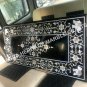 4'x2' Black Marble Coffee Table Top Mother of Pearl Elephant Design Christmas