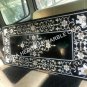 4'x2' Black Marble Coffee Table Top Mother of Pearl Elephant Design Christmas