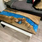 Made to Order Custom Deep Sea Blue River Epoxy Custom Dining Center Table Top Made to Order Custom Deep Sea Blue River Epoxy Custom Dining Center Table Top