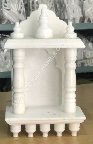 10"x6" White Marble Indoor Mini Pooja Temple Religious Living Room Decor E1466