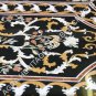 Black Marble Large Dining Restaurant Table Top Marquetry Inlay Garden Decor E626