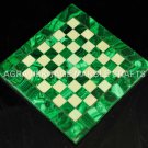 15" Malachite Random Inlaid Marble Coffee Chess Top Table Furniture Decor H4671A