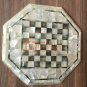 12" Marble Handmade Mop Stone Chess Table Top Mosaic Inlaid Art Veterans Gifts