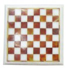 15" Marble Ebony Chess Board Red Inlay stone pieces Play & Gifts Halloween Decor