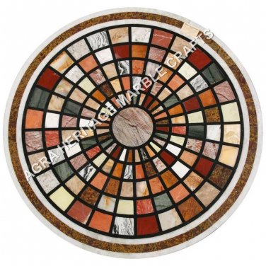 Marble Coffee Dining Table Top Mosaic Multi Inlay Bedroom Furniture Decor E612