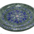 16" Green Marble Fruits Bowl Turquoise Lapis Lazuli Inlay Decor Veterans Gifts 16" Green Marble Fruits Bowl Turquoise Lapis Lazuli Inlay Decor Veterans Gifts