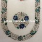 4'x2' Marble Dining Table With Stand Malachite Inlay Special Halloween Art H3165