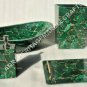 Malachite Inlaid Random Marble Decorative Bathroom Accessory Set Decor E1134