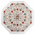 Marble Table Top Carnelian Inlay Mosaic Work Decorate Halloween Furniture H2743