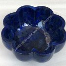 8" Blue Random Marble Bowl Lapis Lazuli Inlay Stone Kitchen Gift Decor E1357