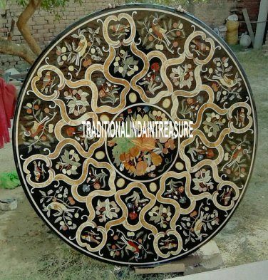 Exclusive Marble Dining Table Top Scagliola Pietra Dura Inlay Italian Home Decor