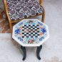 White Marble Handmade Decorative Chess Set Indoor Game Mosaic Multi Inlaid Arts