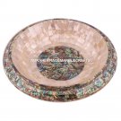 12" Marble Inlaid Bowl Pauashell Mother of Pearl Stone Housewarming Decor M308 12" Marble Inlaid Bowl Pauashell Mother of Pearl Stone Housewarming Decor M308