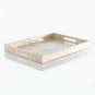 9"x12" Elegant Marble Serving Tray Precious Mother of Pearl Inlay Decor E1422