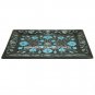 9"x6" Black Marble Tray Turquoise Inlay Floral Fine Arts Decorative kitchen E93