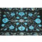 9"x6" Black Marble Tray Turquoise Inlay Floral Fine Arts Decorative kitchen E93
