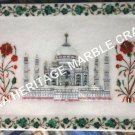 15"x10" Marble White Serving Tray Taj Mahal Malachite Inlay Floral Decor H3413 15"x10" Marble White Serving Tray Taj Mahal Malachite Inlay Floral Decor H3413
