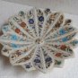 10" White Marble Fruit Bowl Multi Inlay Floral Marquetry Design Kitchen Decor