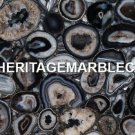 Marvelous Marble Dining Table Top Unique Black Agate Stone Living Decorate H5580