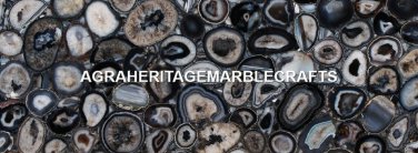 Marvelous Marble Dining Table Top Unique Black Agate Stone Living Decorate H5580