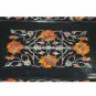 9"x6" Black Marble Seving Tray Carnelian Inlay Floral Kitchen Gift Decor E89