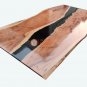 Epoxy Black Resin River Dining Center Custom Table, Natural Wood BAR TABLE Decor