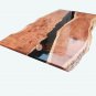 Epoxy Black Resin River Dining Center Custom Table, Natural Wood BAR TABLE Decor
