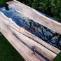Custom Black Resin Epoxy Coffee Table, Walnut Epoxy Table, Ultra Transparent Top