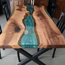 Center Table Top Live Edge Walnut Table, Custom Order, Epoxy Resin River Table Center Table Top Live Edge Walnut Table, Custom Order, Epoxy Resin River Table
