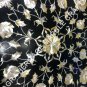 15" Round Marble Black Coffee Center Top Table Abalone Inlay Stone Decor E1261