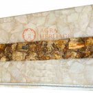 5'x3' Blue Agate Custom Dining Table Top Petrified Wood Inlay Random 5'x3' Blue Agate Custom Dining Table Top Petrified Wood Inlay Random
