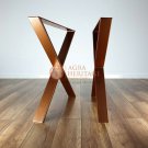 Metal steel table legs pied de table industriel, feet legs for table X shaped Metal steel table legs pied de table industriel, feet legs for table X shaped
