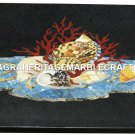 Marble Coffee Mosaic Table Top Rare Gemstone Inlaid Marquetry Arts Decor H2982