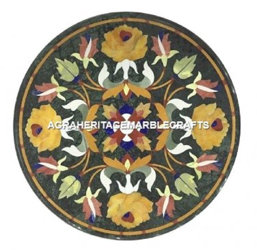 Marble Coffee Center Table Top Mosaic Inlaid Pietra Dura Arts Garden Decor H1388