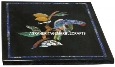 Marble Coffee Center Table Top Mosaic Birds Inlaid Pietradura Decor Arts H2996