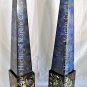 45" Pair of Marble Obelisks Specimen Lapis Lazuli Pietre Dure Mosaic Arts