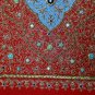 1.5'x2' Kashmir Jewel Red Decorative Wall Hanging Handicraft With Zardozi Decor