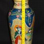 Marble Flower Vase Pot Hand Painted Krishna Peacock Design Christmas Eve Gift