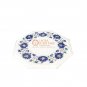 White Marble Top Coffee Side Table Lapis Inlaid Pietradura Floral Arts Gift Her