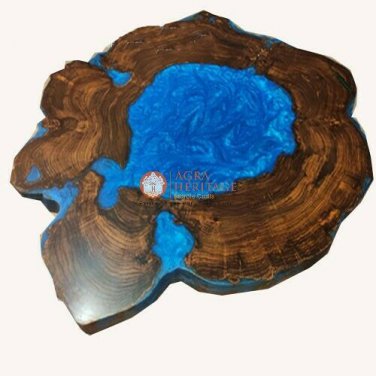 Blue Resin Epoxy Coffee Table Top, epoxy table top, wooden table top Home Decor
