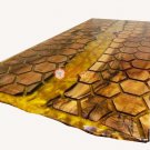 Yellow Resin Honey Cube Designer Dining Conference Table Top Live Edge Furniture
