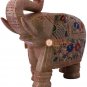 12" Marble Trunk Up Elephant Statue Carnelian Semi Precious Bedroom Decor Gifts