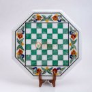 Marble White Handmade Chess Set With Counter Top Multi Stone Inlaid Arts Decor Marble White Handmade Chess Set With Counter Top Multi Stone Inlaid Arts Decor