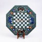 Green Marble Chess Set Indoor Best Game With Stand Multi Stone Elephant Art Deco